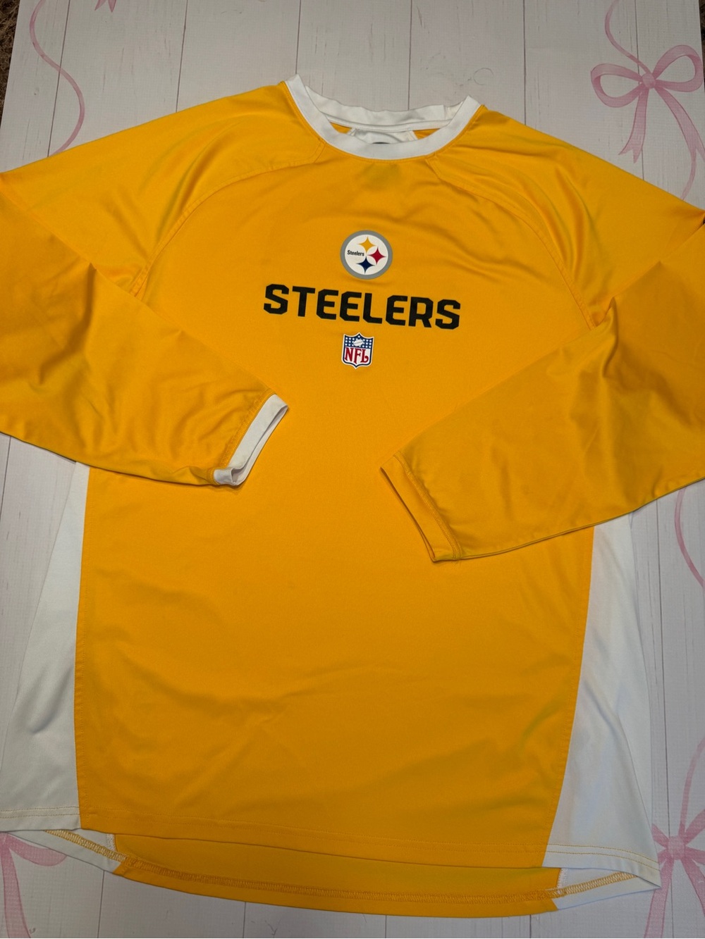 Vintage Reebok Pittsburgh Steelers "PlayDry" performance long-sleeve shirt
